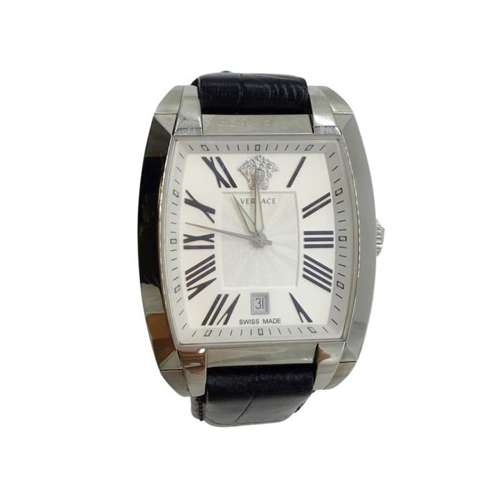 Versace Black Vintage Stainless Steel Mens Watch